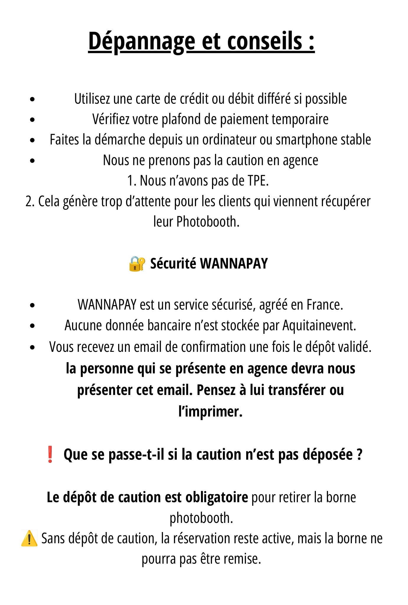 Dépannage caution Wannapay