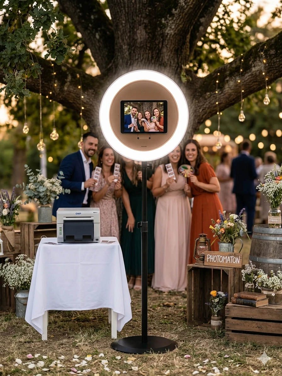 Photobooth Ring Circle pour anniversaire à Bordeaux